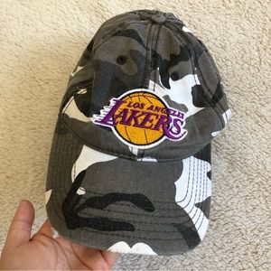 Los Angeles Laker Embroidered Camo Hat